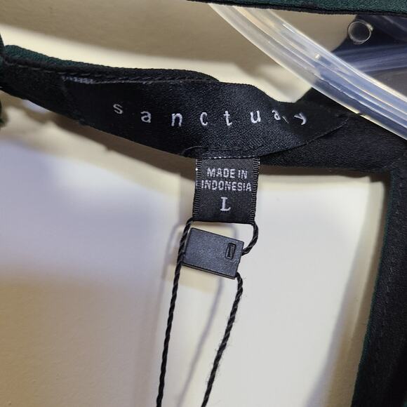 Sanctuary Green Polka Dot Shocker Shift Dress L - Picture 8 of 11